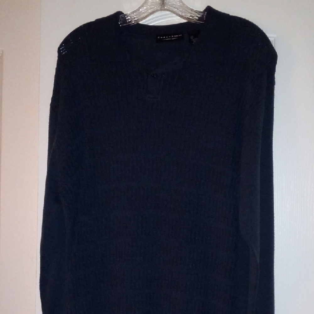 Crazy Horse Men's Navy Sweater
